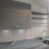Grey Slab Style Kitchen Neff Appliances & Quartz