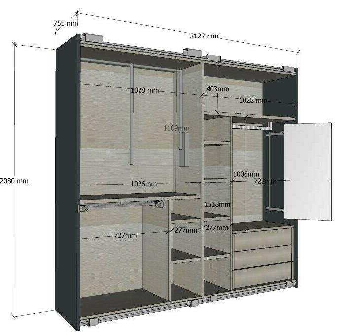 Ex Display Kico Sliding Wardrobe - Italian Designer - 3831061