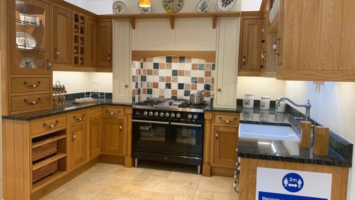 Ex Display Bespoke Crest Timber Solid Oak Kitchen