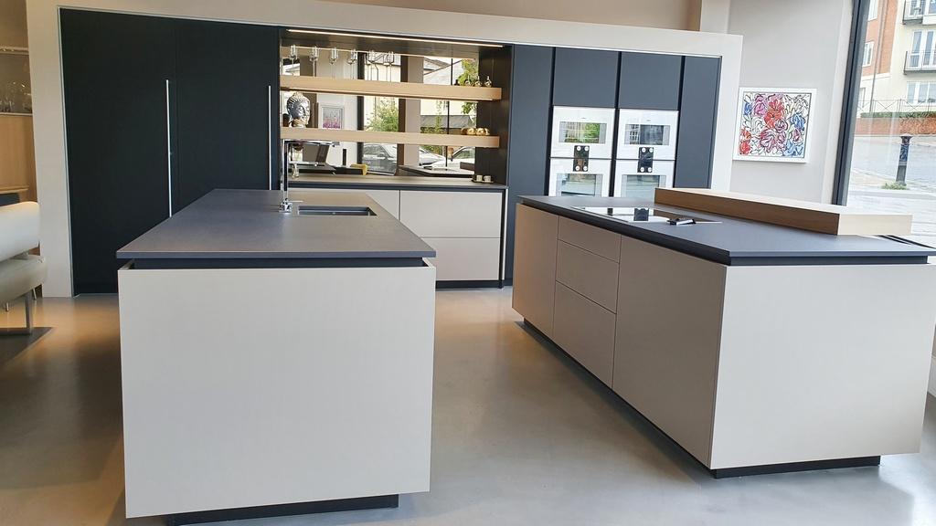 Ex Display Poggenpohl +Segmento ML Black & Sand Grey Kitchen - 3831092