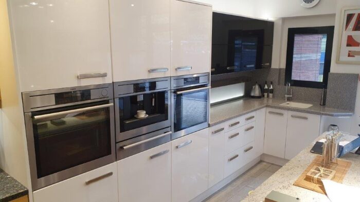 Modern Gloss Grey Slab Kitchen