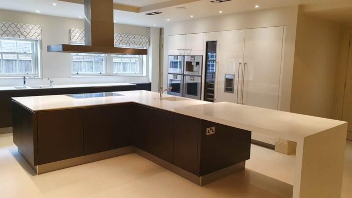 Unused Wood Veneer Kitchen Corian & Gaggenau Appliances