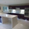 Modern Aubergine Gloss Kitchen & Island