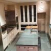 Bespoke Handpainted Mint Inframe Wood Kitchen