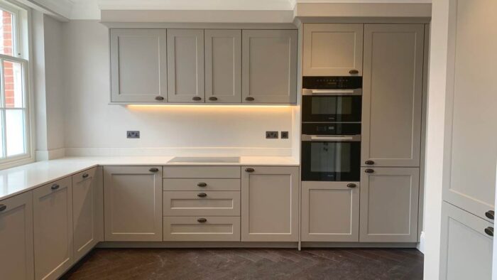 Unused Siematic Soft Grey Shaker Kitchen New Unused Miele & Quooker Appliances