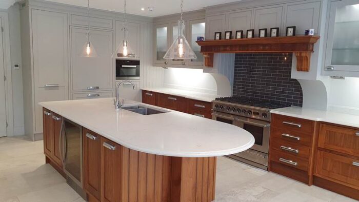 Wooden Heart Of Weybridge Inframe Shaker Beech & Walnut Kitchen