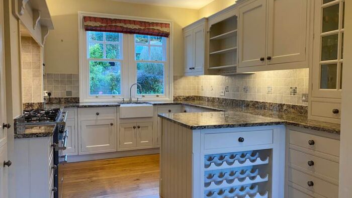 Handmade Painted Matt Off White Inframe Shaker Kitchen