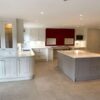 Large Modern Wood Door Shaker Bespoke Grey & White Kitchen & Island