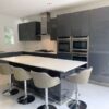 Hacker Large Modern Grey Gloss Kitchen & Island