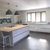 Large Dove Grey Gloss Kitchen & Butter Cream Shaker Utility Room