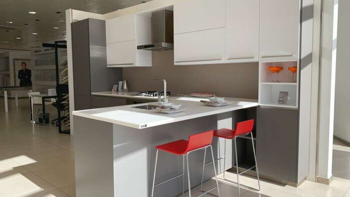 Ex Display Porcelanosa Legamo Blanco Glass Kitchen