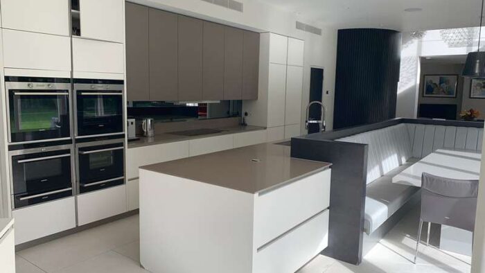 Large Hacker Kitchen & Island with Dining area & Appliances