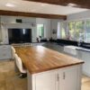 Little Greene Urban Grey Painted Bespoke Hand Made Wood Kitchen with Granite, Oak worktops