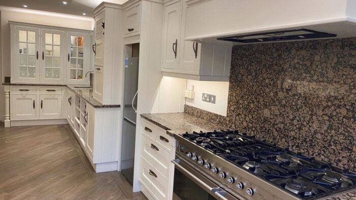 Loxley Shaker Wood Kitchen with Thick Granite Worktops