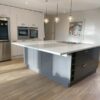 Howdens Modern Grey & White Gloss Kitchen & Island Neff Appliances