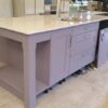 Ex Display Modern Nolte Shaker Kitchen Island with Silestone Worktop