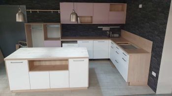 Ex Display Nolte Artwood Oak White Kitchen with Laminate Worktops