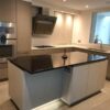 Leicht Matt Taupe Kitchen & Island, Stone Worktops & Gaggenau Appliances