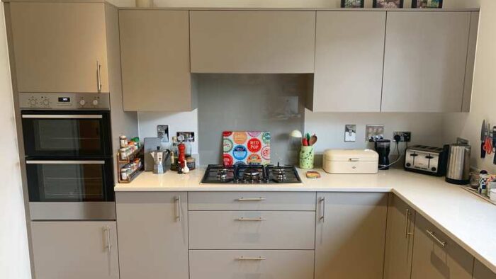 Bespoke Farnham Stone Grey Kitchen Full set of Appliances Silestone Quartz Worktops