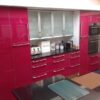 Ikea Aubergine Gloss & Glass Kitchen Appliances & Granite Worktops