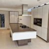 Schmidt Strass Everest White & Wood Effect Melemine Kitchen & Island with Stone Worktops