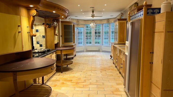 Large Grand Ornate Wood Bespoke Kitchen Sideboard & Dresser Appliances Worktops optional Wine Room