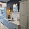 Ex Display Bespoke Light Grey - Dark Green Walnut Interior Kitchen & Island