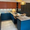 Ex Display Hacker Pocket Door Okobo Grey Black - Ocean Blue - Copper Brown Kitchen & Peninsular