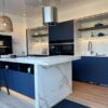 Ex Display Mobalpa Lux Fenix Blue Allure Oak Kitchen & Peninsular Dekton Worktops