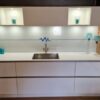 Ex Display Nieburg Anthracite - White Soft Lacquer Kitchen Siemens Appliance Silestone