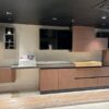 Ex Display Mobilturi Nala Rovere Terra Kitchen Run AEG Appliances Nobilia Concrete Terra Grey Laminate Worktops