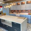 Ex Display Large Beeck Shaker Rauchblau - Roof Slate Anthracite Kitchen & Island Quartz Worktops - Laminate Breakfast Bar