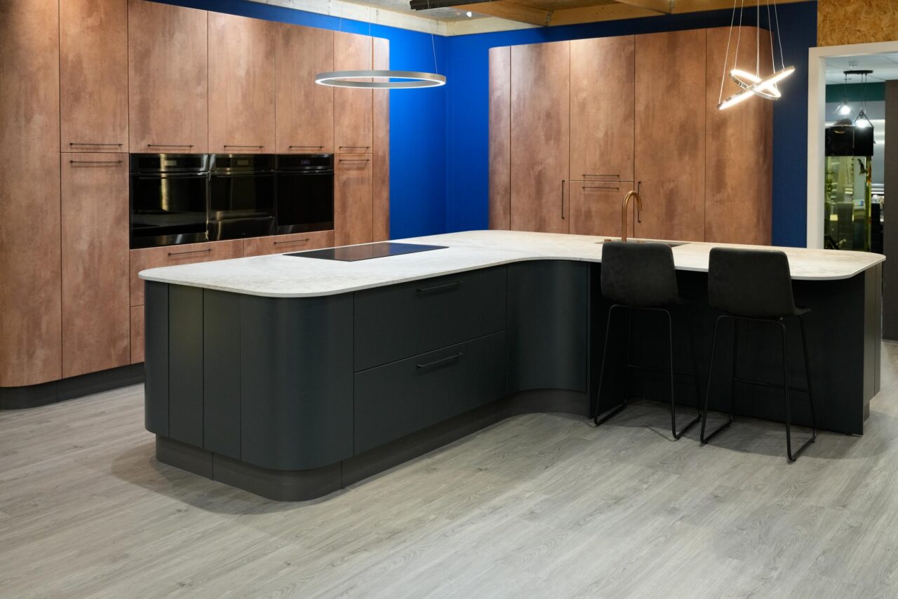 Ex Display Mobilturi Anthracite Opaca Lacquered Kitchen & Large Island