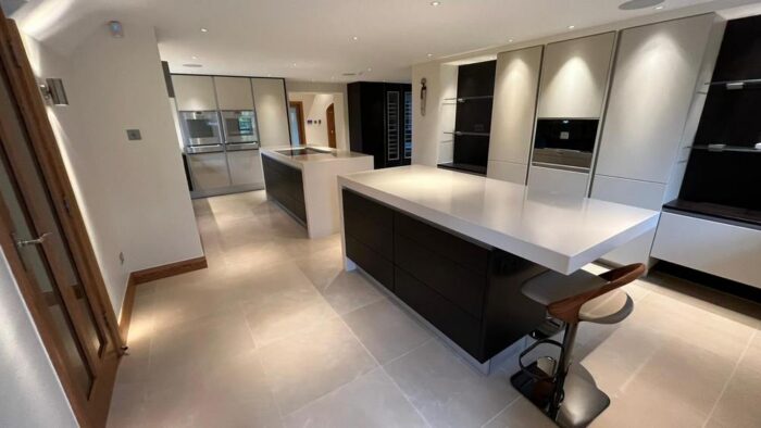 Large Poggenpohl Gaggenau As New Kitchen Two Islands Gaggenau Miele Appliances Corian Worktops