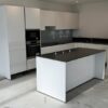 Nobilia New Unused White Gloss Brush Chrome Channel Kitchen & Island AEG Unused Appliances Granite Worktops