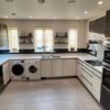 RWK German Modern White Gloss Grained Kitchen Siemens Bosch Quooker Appliances Quartz Worktops