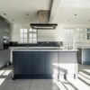 Gaddesby Large Light & Dark Grey Modern Handleless Kitchen & Island All Appliances Blanco Quartz Worktops