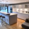 Bulthaup Matt White Handless Kitchen & Island Siemens Neff Appliances White Bulthaup Worktop & Breakfast Bar