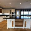 Large Bespoke White Shaker Wood Door Kitchen & Island