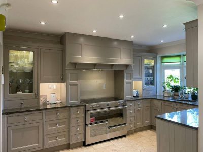 Modern Light Grey Shaker Wood Door Drawer Kitchen & Dresser Appliances Granite Worktops