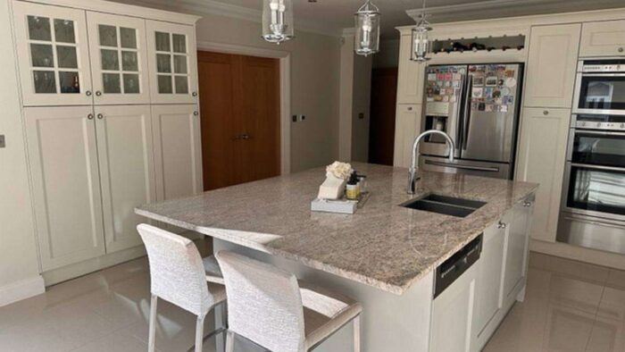 Large-Hafele-Light-Grey-Ivory-Shaker-Modern-Kitchen-Island-Neff-CDA-Appliances-Granite-Worktops