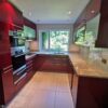 Poggenpohl Red Wine Smooth Lacquer Gloss Kitchen select Siemens Appliances Granite Worktops