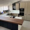 Ex Display Hacker Concept 130 Bristol Shaker Natural Umber - Velvet Blue Kitchen