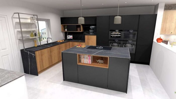 Ex Display Beeck Trend Oak & Cognac Halifax Kitchen & Island – AEG Appliances - Worktops