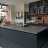 Ex Display Schuller Unimatt Onyx Black - Oak effect Kitchen & Island