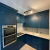 Hetherington Newman Fine English Bespoke Wood Door Blue - Dust Grey Shaker Kitchen - Neff AEG Quooker Appliances