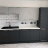 Howdens Unused Modern Dark - Light Grey Kitchen & Island Bronze Handles – Lamona Appliances - Worktops