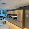 Ex Display Nolte Tavola Veneer Oak Baralo Kitchen – AEG Elica 1810 Appliances - Caesarstone Quartz Worktop