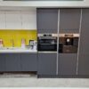 Ex Display Masterclass H-Line Anthracite - White Super Matt Kitchen & Island Walnut Carcass