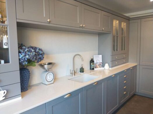 Ex Display Schuller Vienna Agate Grey Satin Lacquered Shaker Kitchen ...